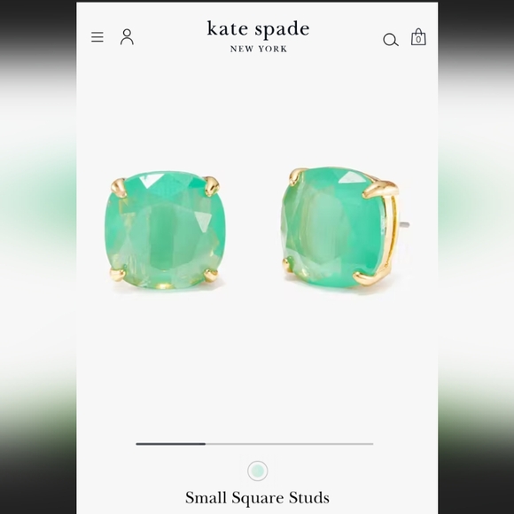 NWT Kate Spade Beryl Green Square Studs $38 - Picture 3 of 8